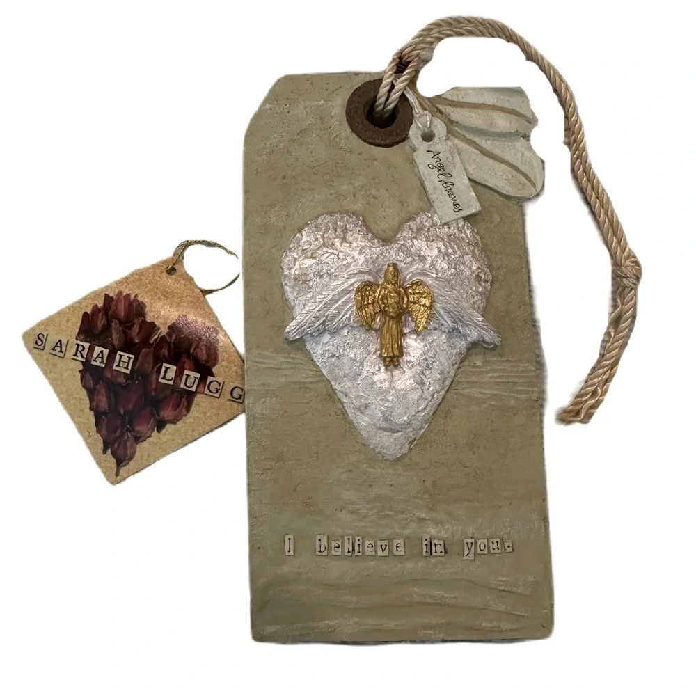 Sarah Lugg Watching Angels Tag “I‎ Believe In You”Inspirational Home Decor Tag